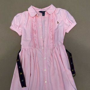 Girls 6-6x Pink shirtdress Polo Ralph Lauren